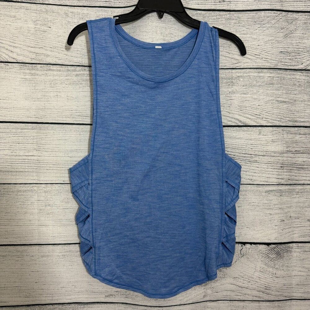 Lululemon Var-City Muscle Tank Heathered Hero Blue